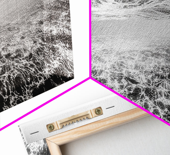 Ocean Surface, Sunlit Water, Sea Ripple, Underwater Light, Canvas Print, Modern Beach Art, Bathroom Wall Decor, Coastal Vibes