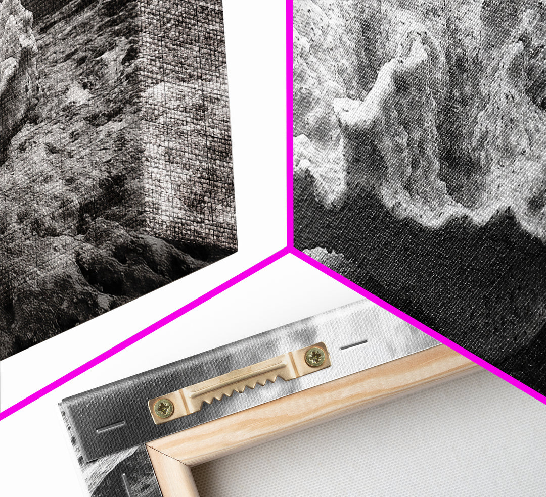 Coral Texture, Ocean Storm, Dramatic Sky, Sea Fossil, Framed Canvas Print, Coastal Nature Art, Fall Entryway Wall Decor, Cabin Wall Art