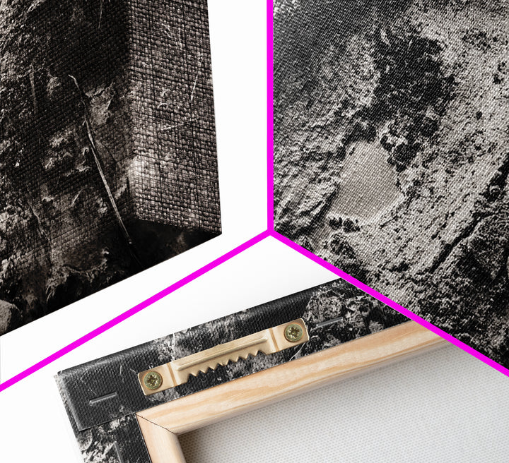 Animal Track Print, Nature Scene, Forest Ground, Autumn Photography, Framed Canvas Print, Rustic Cabin Wall Art, Earth Tone Decor