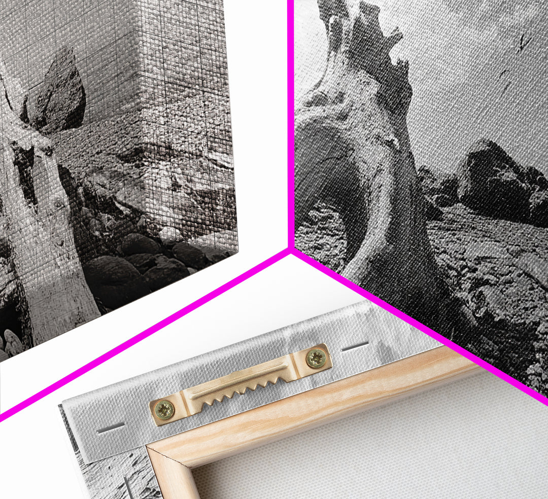 Coastal Driftwood, Beach Landscape, Pebble Shore Scene, Natural Decor Accent, Canvas Print, Relaxed Vibe, Entryway or Den Wall Art