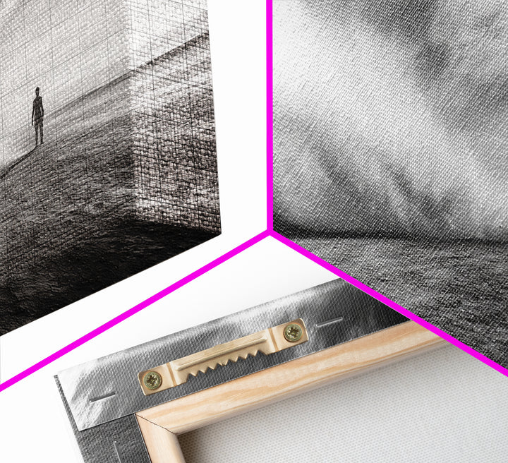 Desert Storm, Solitude Photography, Dramatic Landscape Art, Wind and Sand Scene, Canvas Print, Modern Living Room or Office Wall Art