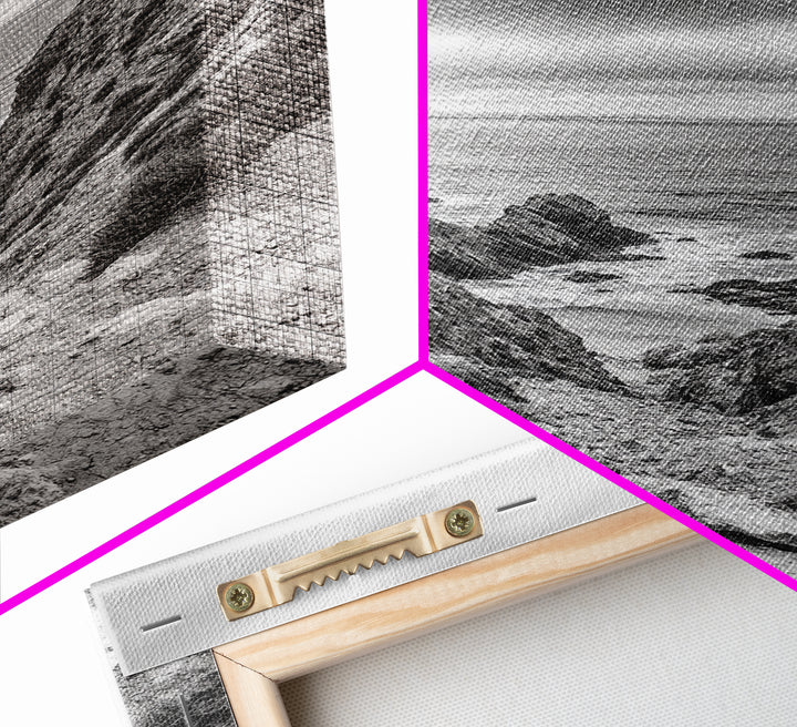 Ocean Cliffs, Rugged Coast, Seascape Photography, Travel Inspiration, Canvas Print, Hallway Wall Art, Coastal Modern Decor, Ocean View