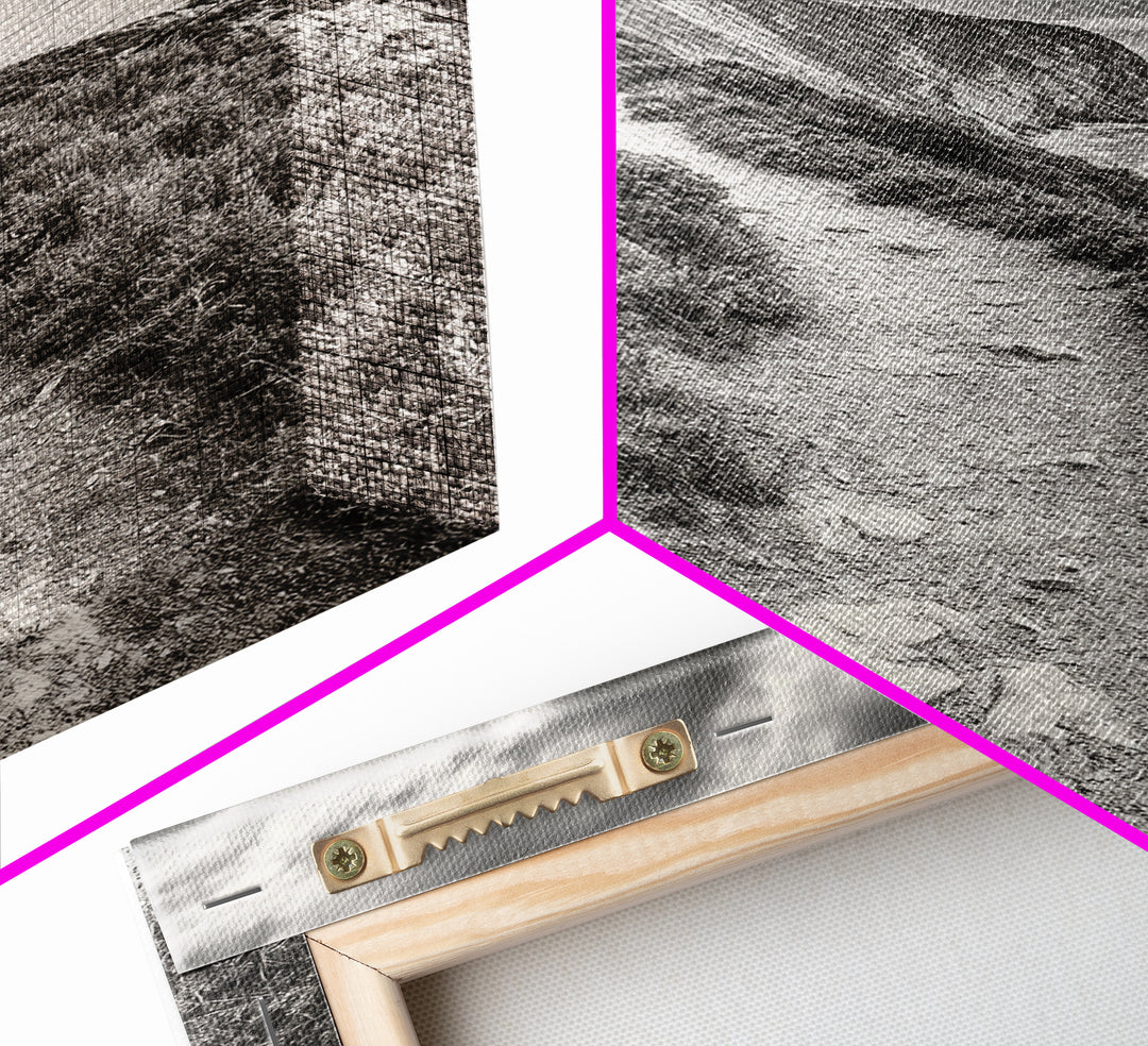 Cliffside Path, Coastal Trail, Ocean Escape, Canvas Print, Moody Landscape Wall Art, Living Room Decor, Adventure Travel Aesthetic