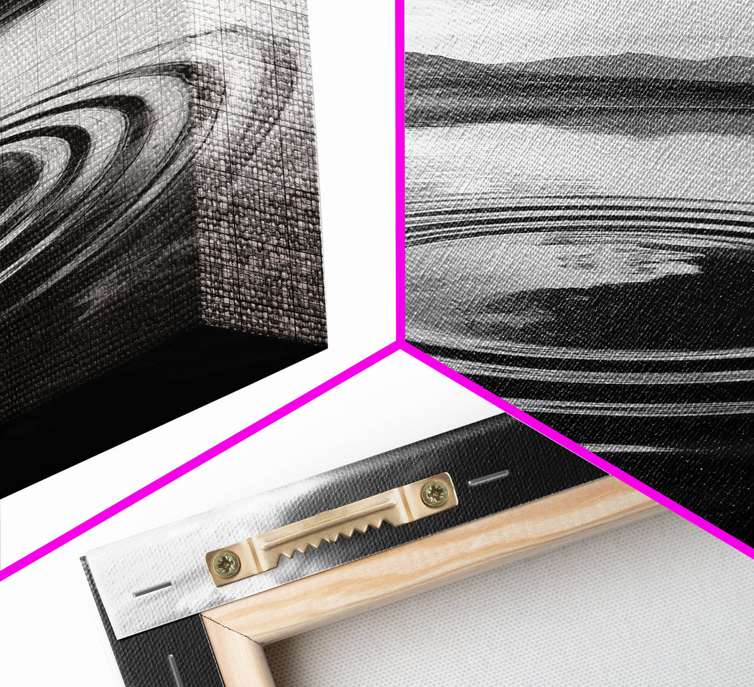 Ripple Effect, Calm Water, Meditative Landscape, Serene Mountains, Framed Canvas Print, Minimalist Wall Art, Bedroom or Spa Vibes