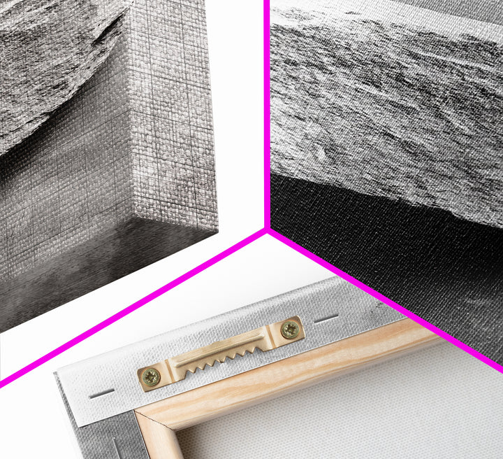 Primitive Rock, Shadow Texture, Minimal Earth Tone, Framed Canvas Print, Zen Wall Art, Office Decor, Neutral Modern Aesthetic