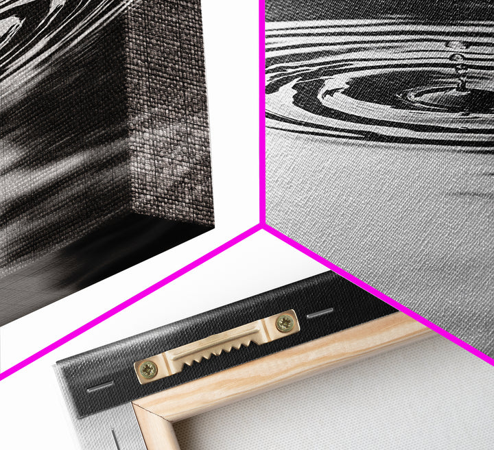 Ripple Effect, Water Drop, Zen Wall Art, Minimalist Black and White, Canvas Print, Bathroom Decor, Tranquil Art, Meditation Room Art