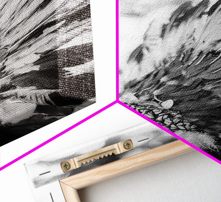 Feather Headdress, Native Style, Tribal Detail, Canvas Print, Boho Wall Decor, Cultural Art, Bedroom Accent, Earthy Minimalism