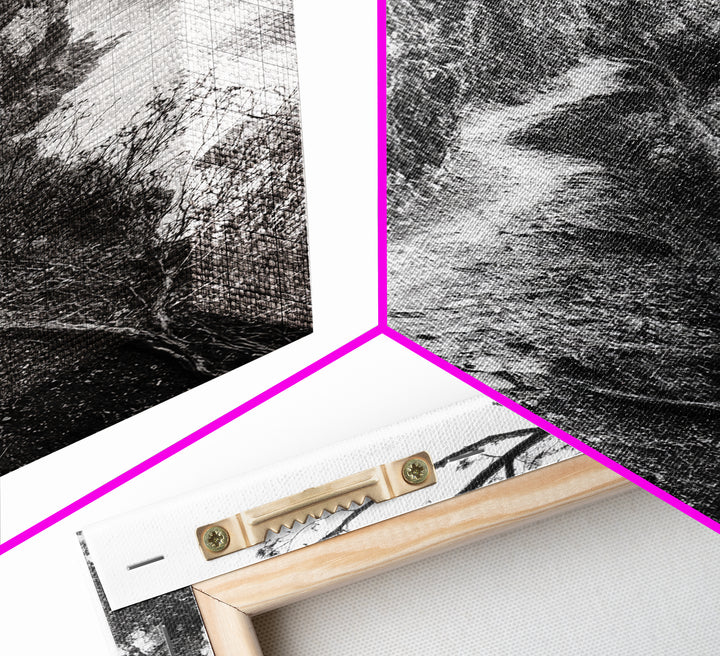 Cliffside Trail, Seaside Path, Coastal Adventure, Outdoor Photography, Framed Canvas Print, Cabin Nature Lover Wall Art, Bedroom Wall Art