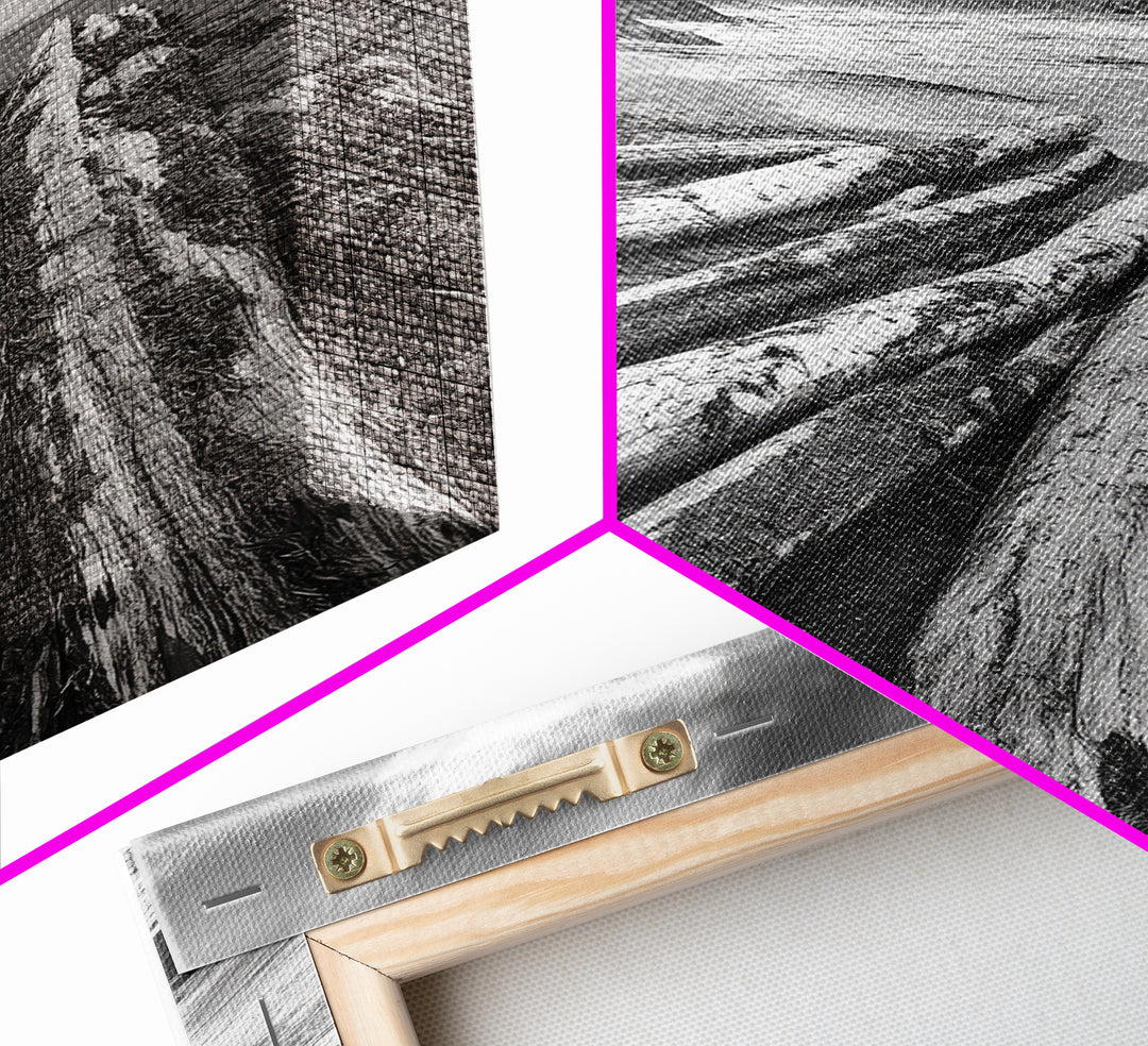 Driftwood Beach, Coastal Logs, Wild Shore, Canvas Print, Rustic Ocean Wall Art, Cabin Bathroom Decor, Nature Inspired Photography