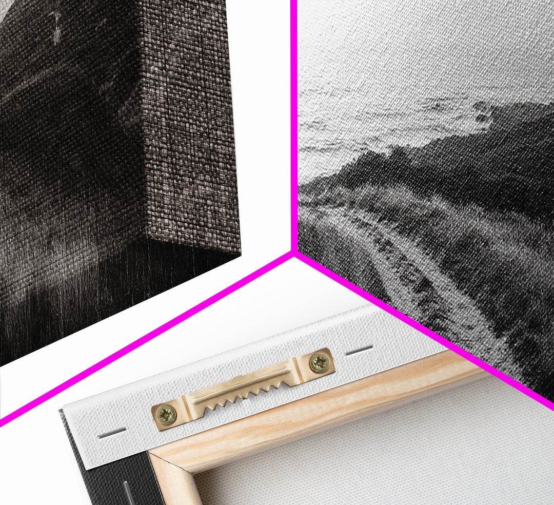 Coastal Path, Ocean Trail, Nature Journey, Canvas Print, Rustic Landscape Art, Entryway Wall Decor, Seaside Minimalist Photo