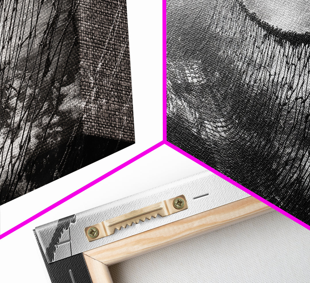 Deep Sea Net, Ocean Mood, Fisherman Style, Framed Canvas Print, Nautical Wall Art, Maritime Decor, Coastal Office Wall Art, Dark Ocean Print