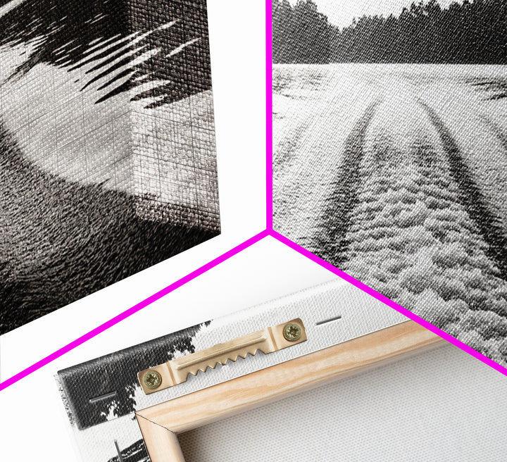 River Wake, Forest Waters, Lake Escape, Framed Canvas Print, Nature Photography, Minimalist Wall Art, Modern Cabin Decor