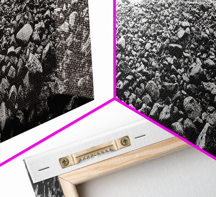 Rock Hill, Stone Texture, Natural Abstract, Canvas Print, Minimalist Wall Art, Monochrome Decor, Modern Entryway Art, Hallway Print