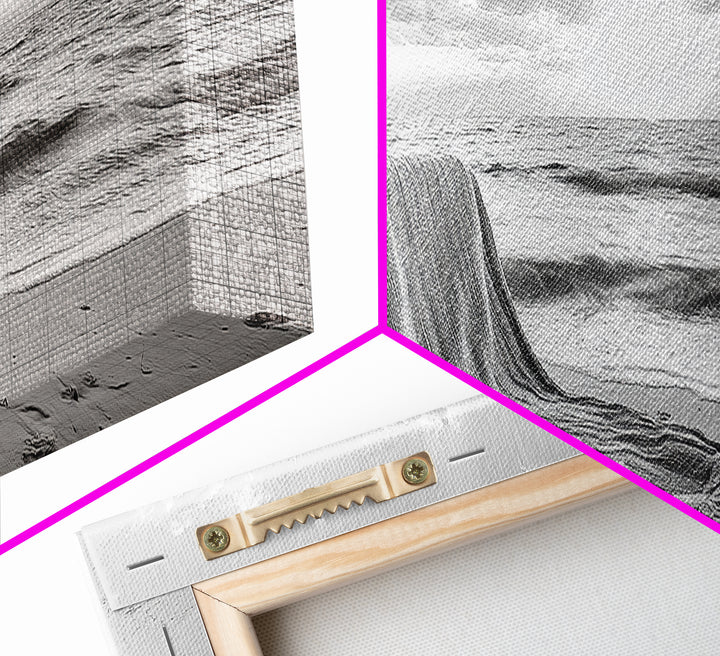 Blanket Beach, Woven Texture, Ocean Sunset, Tranquil Shore, Framed Canvas Print, Boho Wall Art, Bedroom Decor, Soft Coastal Photography Style