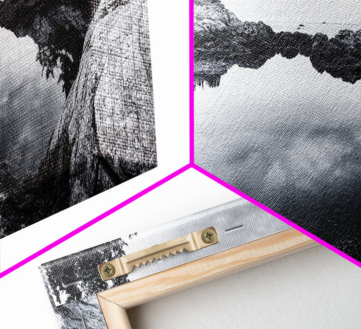 Coastal Reflections, Tide Pool, Rocky Shoreline, Framed Canvas Print, Seaside Nature Art, Minimalist Coastal Decor, Zen Bathroom Art