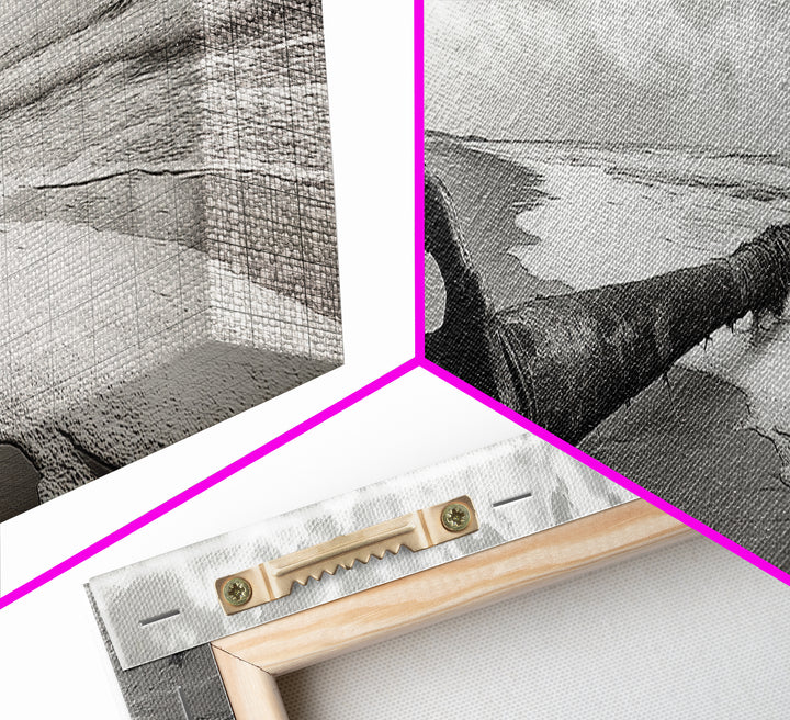 Rusted Anchor Pipe, Coastal Beach Art, Ocean Photography, Framed Canvas Print, Nautical Wall Art, Bedroom or Bathroom Decor