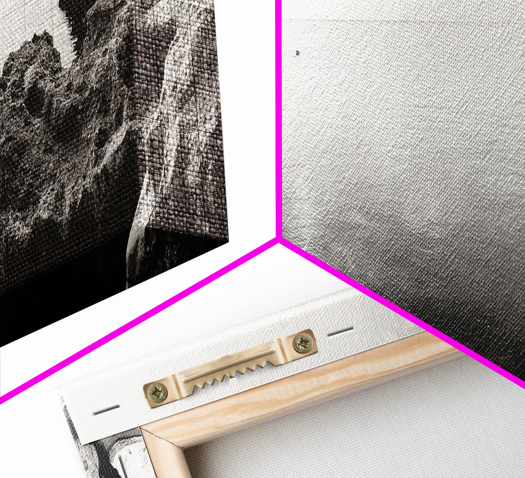 Coastal Rock Pool, Ocean Reflection, Natural Serenity, Peaceful Seascape, Framed Canvas Print, Zen Wall Art, Office Decor, Minimalist Look