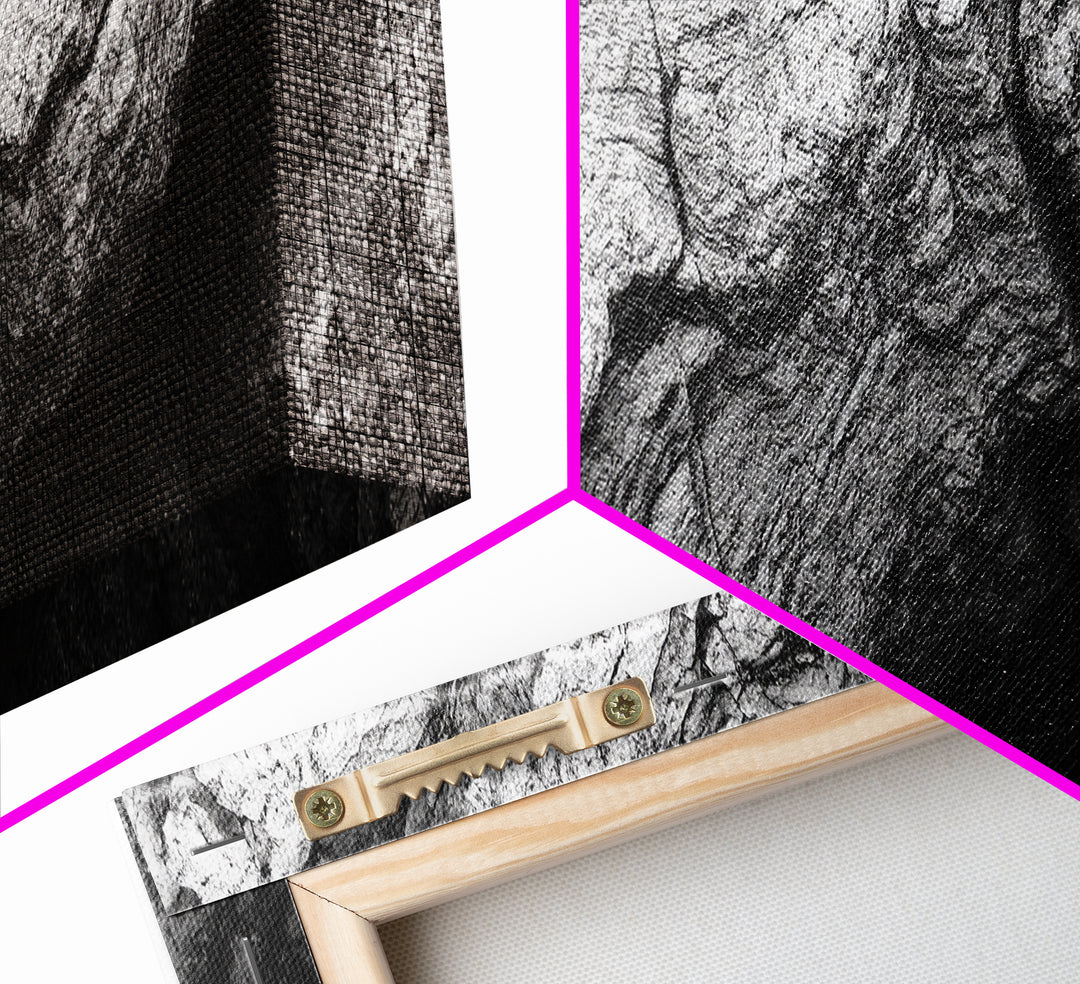Textured Rock, Earth Tones, Natural Abstract, Framed Canvas Print, modern rustic decor, living room wall art, organic texture, neutral tones