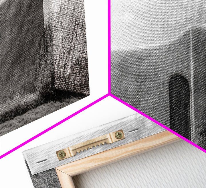 Desert Adobe, Minimal Wall, Architecture Photography, Black and White Art, Framed Canvas Print, Southwestern Decor, Entryway Wall Art