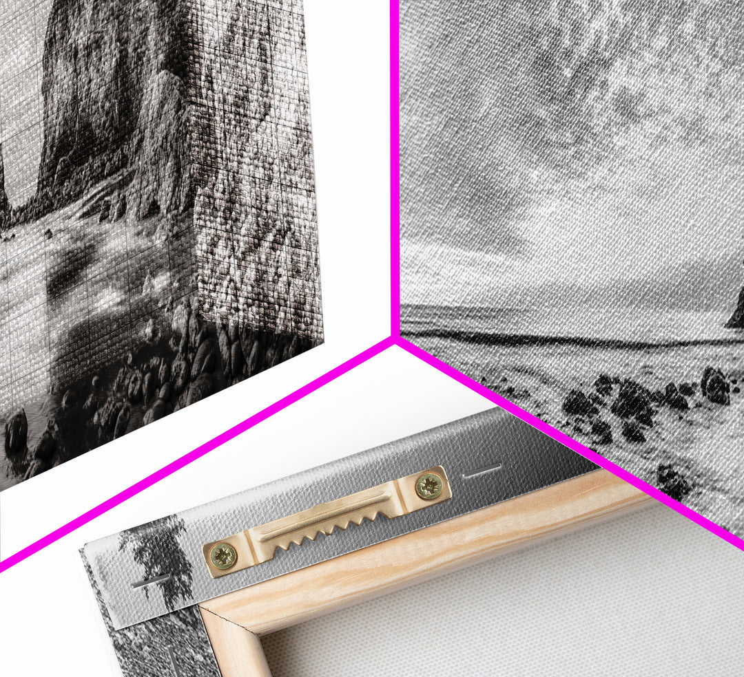 Rocky Coastal Trees, Forest Meets Ocean, Seaside Cliff View, Canvas Print, Nature Inspired Wall Art, Rustic Cabin or Beach House Decor