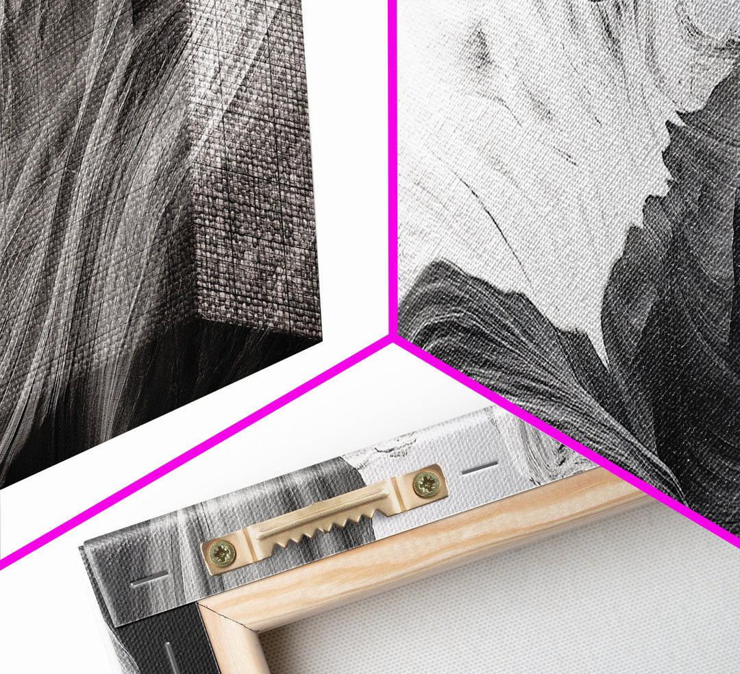 Desert Canyon Swirl, Abstract Rock Layers, Light and Shadow, Framed Canvas Print, Minimalist Living Room Art, Earth Tone Decor