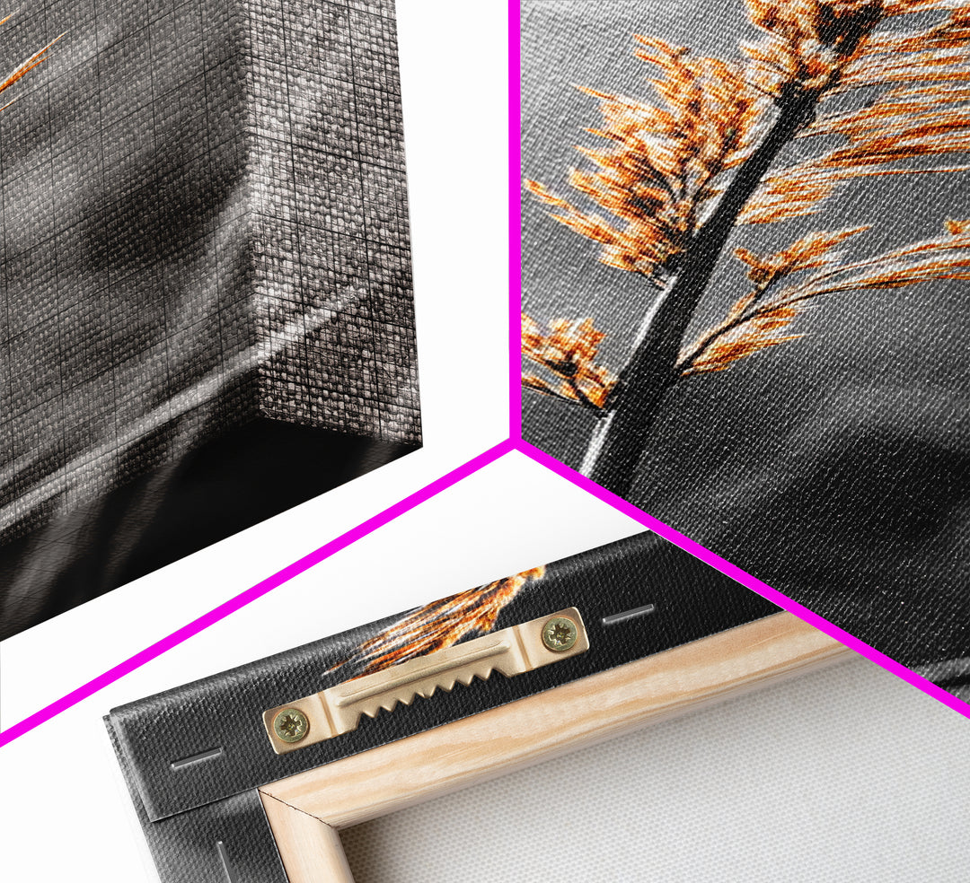 Autumn Grass, Botanical Print, Nature Photography, Single Stem, Canvas Print, Fall Wall Art, Neutral Home Decor, Minimalist Living Room Art