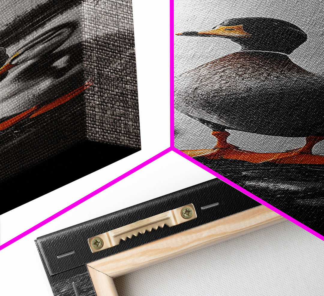 Duck Family, Lake Wildlife, Whimsical Birds, Baby Ducks, Canvas Print, Farmhouse Wall Art, Nursery Animal Decor, Playroom Country Vibes