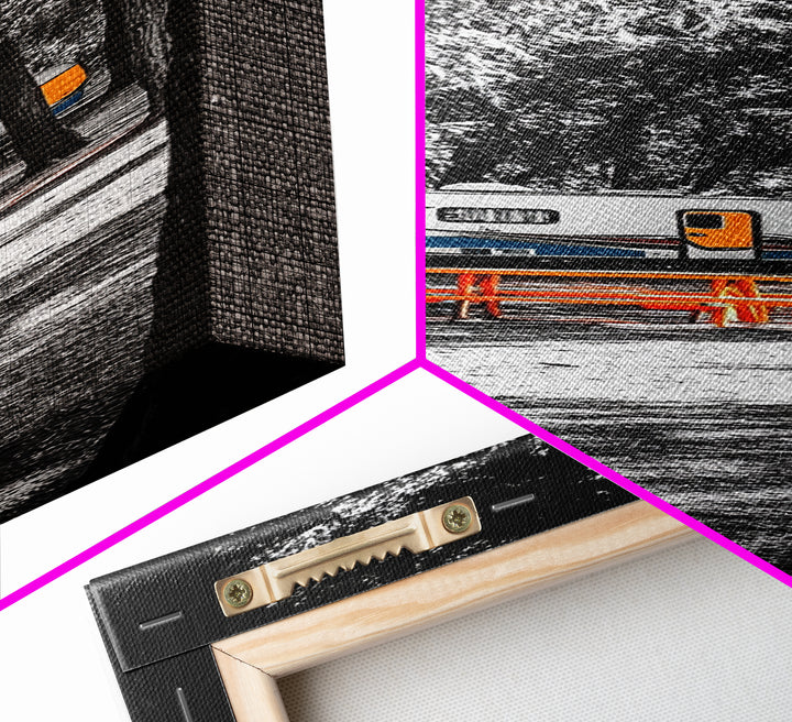 Camper Life, Autumn Picnic, RV Camping Scene, Framed Canvas Print, Rustic Travel Decor, Nature Wall Art, Adventure Home Style