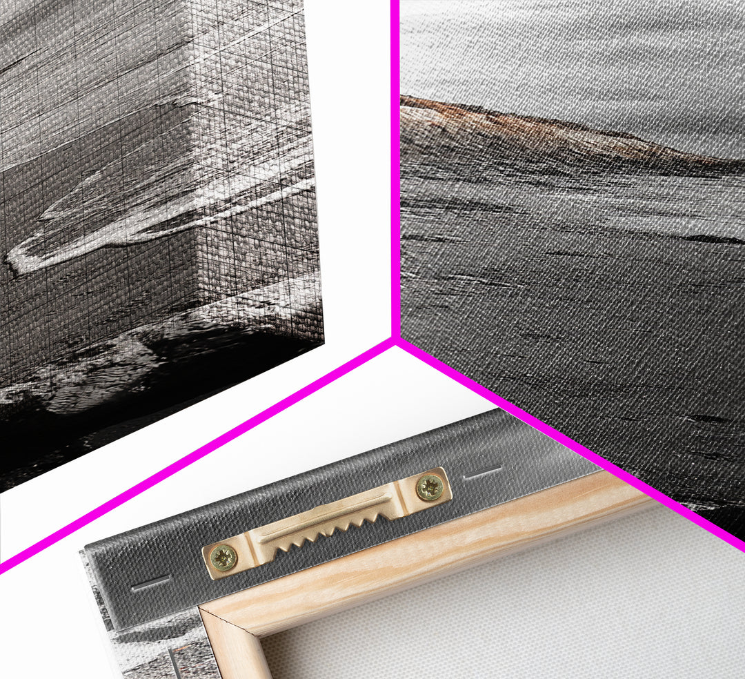 Coastal Cliffs, Orange Rocks, Seaside Drama, Fall Coastal Wall Art, Canvas Print, Earth Tone Decor, Hallway or Entryway Statement Piece