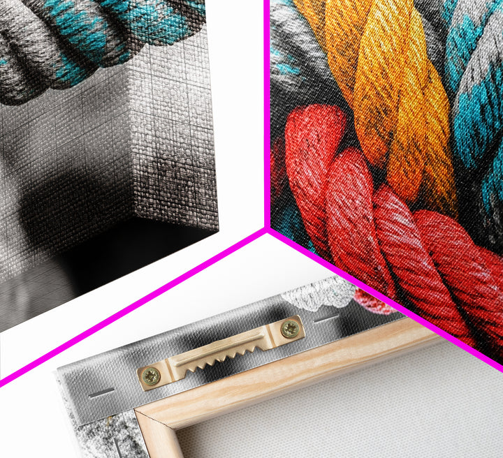 Nautical Knot, Bold Rope, Maritime Wall Decor, Framed Canvas Print, Rustic Coastal Art, Nautical Theme, Bathroom Wall Art, Industrial Art