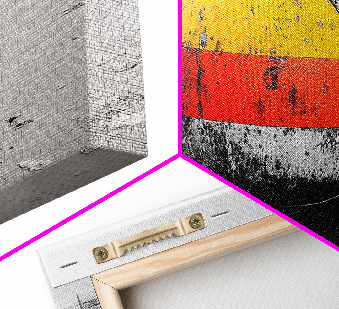 Buoy Pop, Marine Marker, Vibrant Sea, Nautical Life, Framed Canvas Print, Coastal Wall Art, Bathroom Decor, Bold Ocean Aesthetic