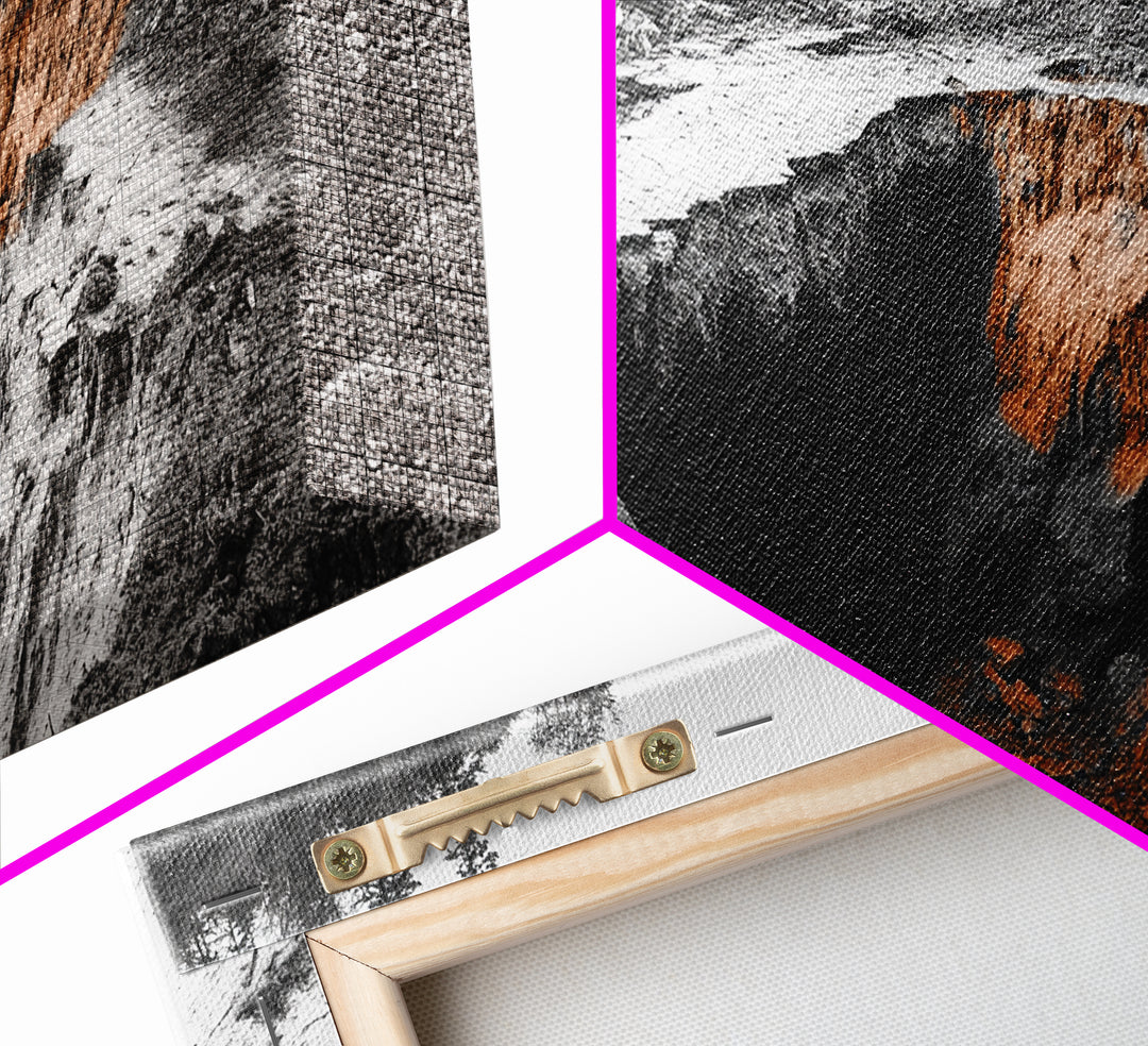 Coastal Cliff, Erosion Edge, Rugged Shoreline, Ocean Mystery, Framed Canvas Print, Modern Nature Wall Art, Earthy Office Decor, Beach Mood