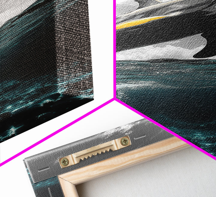 Dolphin Splash, Ocean Wildlife, Underwater Grace, Black White Sea Art, Canvas Print, Bathroom Wall Art, Coastal Decor, Marine Life Style