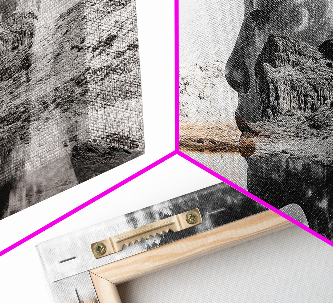 Desert Mirage, Double Exposure, Nature Portrait, Moody Art, Framed Canvas Print, Surreal Landscape, Boho Wall Art, Bedroom Decor