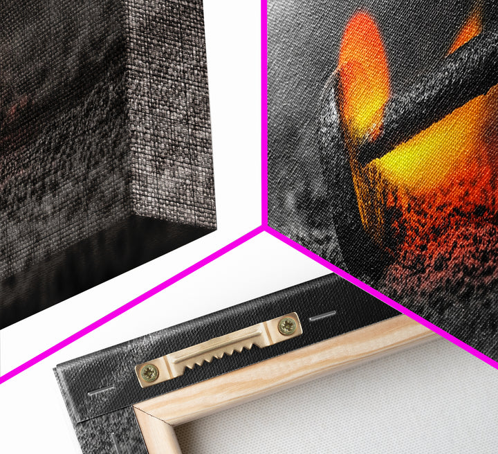 Branding Iron Fire, Industrial Glow Art, Rustic Ranch Scene, Cowboy Western Print, Canvas Print, Man Cave Wall Art, Farmhouse Decor