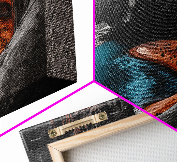 Canyon River, Turquoise Water, Dramatic Landscape, Desert Colors, Canvas Print, Adventure Wall Art, Southwest Style, Boho Living Room