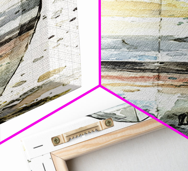 Weathered Surfboard Ocean Stripes Canvas Print, Coastal Wall Art, Beach House Decor, Nautical Wall Decor, Surf Art, Ocean Wall Art
