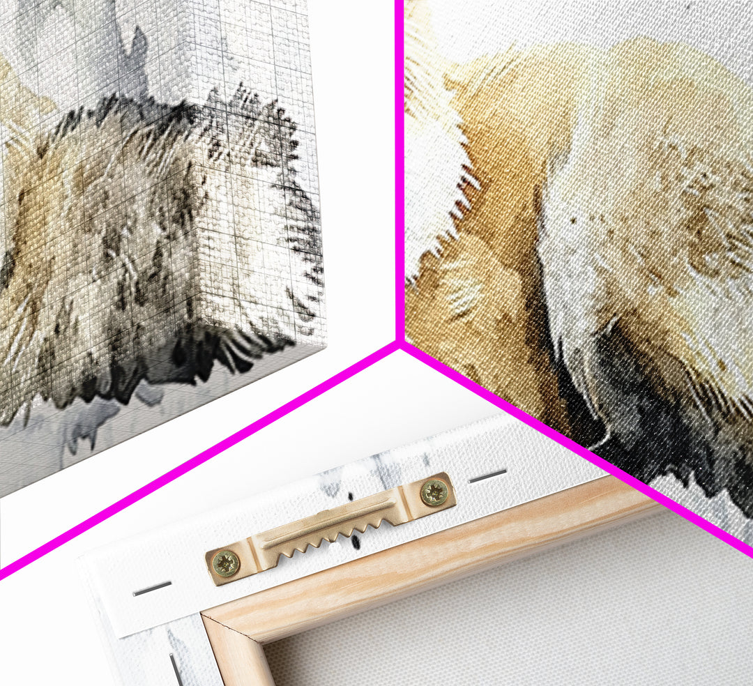 Realistic Fox Resting In Snow Canvas Print, Woodland Wildlife Wall Art, Winter Animal Print, Rustic Nursery Decor Gift For Her