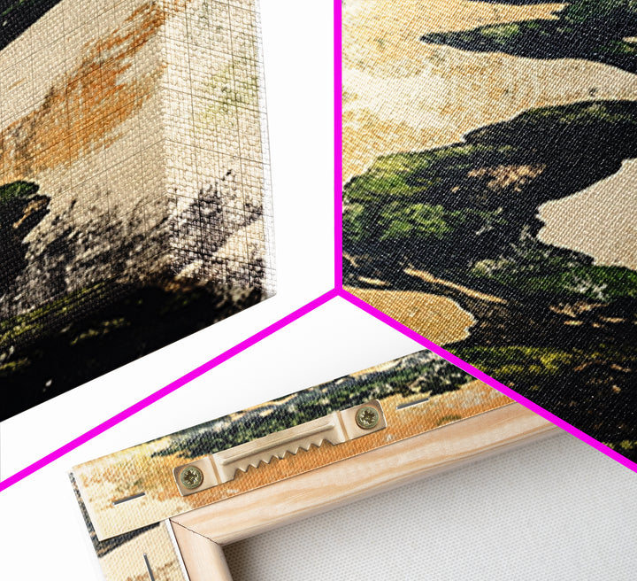 Twisted Bonsai Pine Tree Wall Art, Japanese Nature Print, Wabi Sabi Botanical Canvas For Japandi Living Room Decor Art Gift