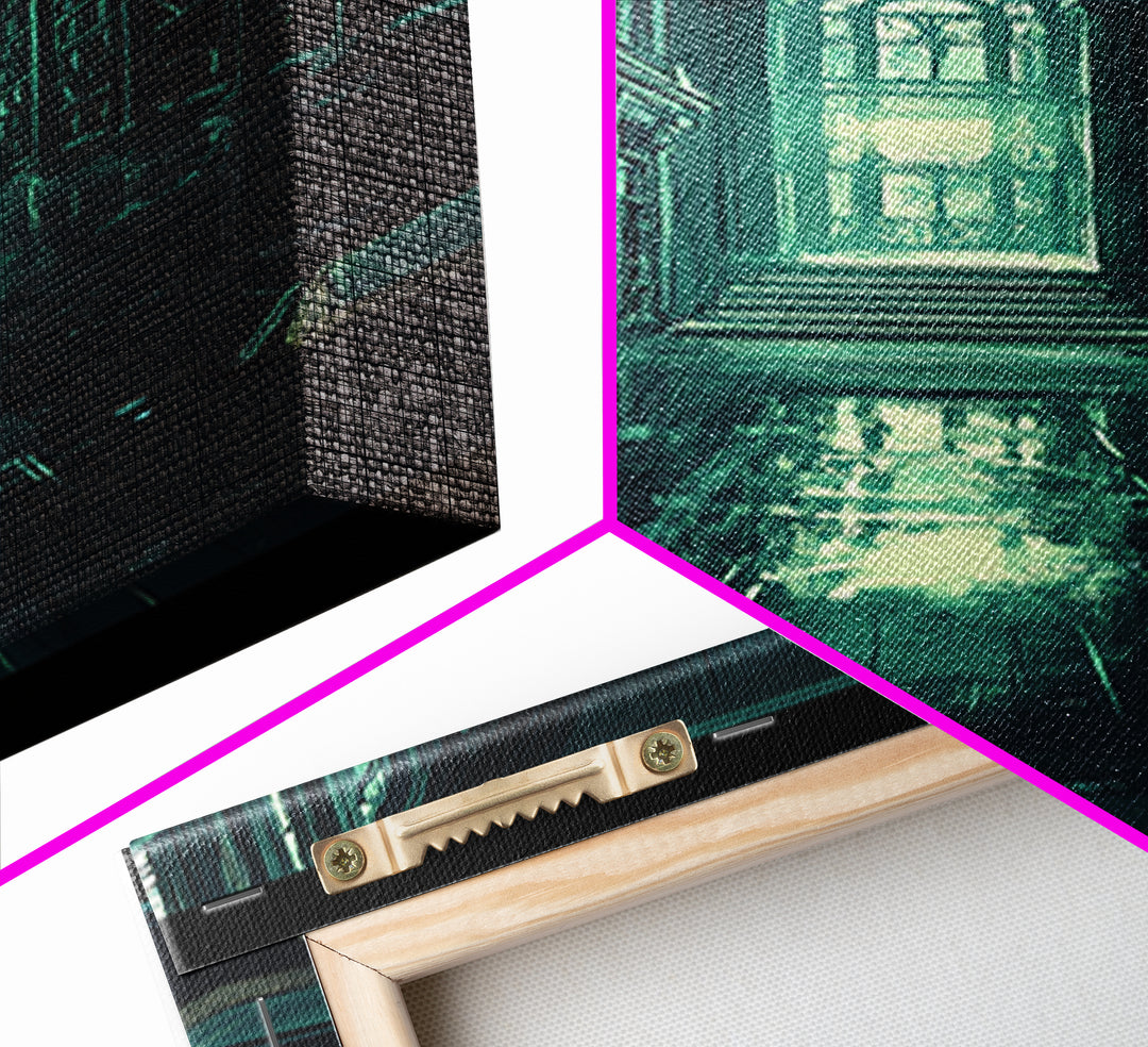 Dark Gothic Library Hallway Wall Art, Moody Bookish Decor, Fantasy Reading Nook Print, Dark Academia Living Room Wall Decor