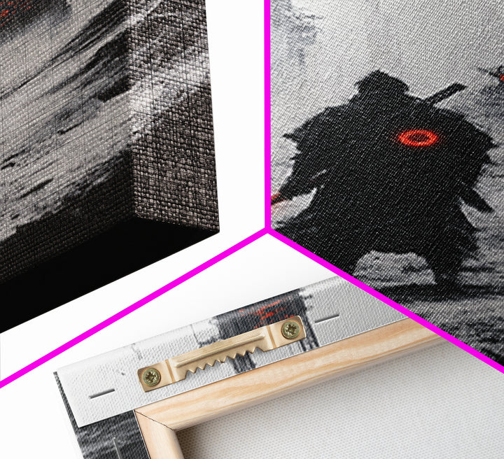 Dark Cyberpunk Warrior In Snowy Dystopian City Wall Art, Sci Fi Fantasy Poster, Futuristic Office Decor, Gamer Room Gift For Him