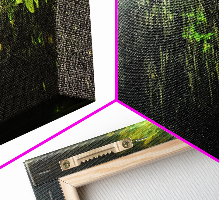 Dark Green Gothic Cathedral Wall Art, Moody Fantasy Castle Canvas Print, Black Spire Architecture, Dark Academia Decor Gift