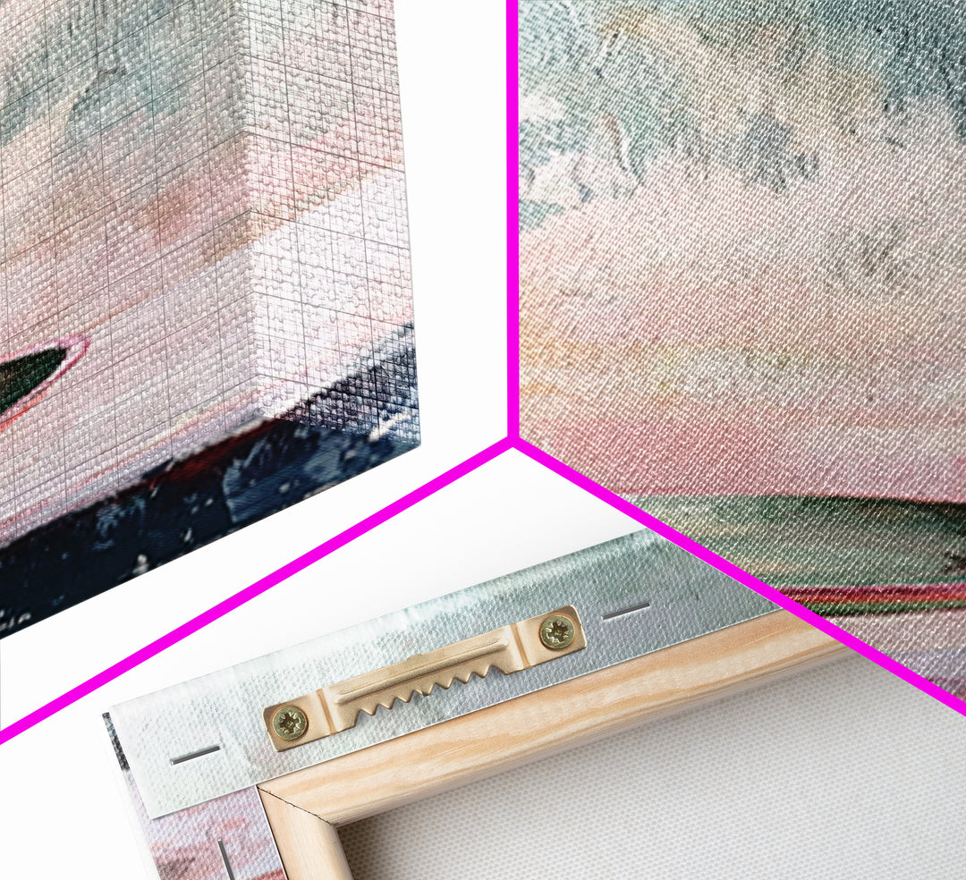 Pastel Bowl Still Life With Textured Pink Blue Wall Art, Minimalist Canvas Print, Modern Kitchen Decor, Neutral Home Decor