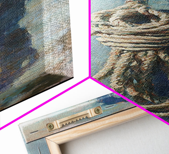 Coiled Nautical Rope Knot Wall Art, Coastal Canvas Print, Rustic Beach House Decor, Lake House Gift, Textured Wall Decor