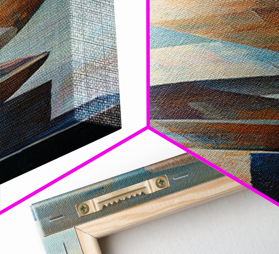 Neutral Twisting Abstract Sculpture Framed Canvas Print, Modern Geometric Wall Art, Japandi Home Decor For Living Room Wall Decor