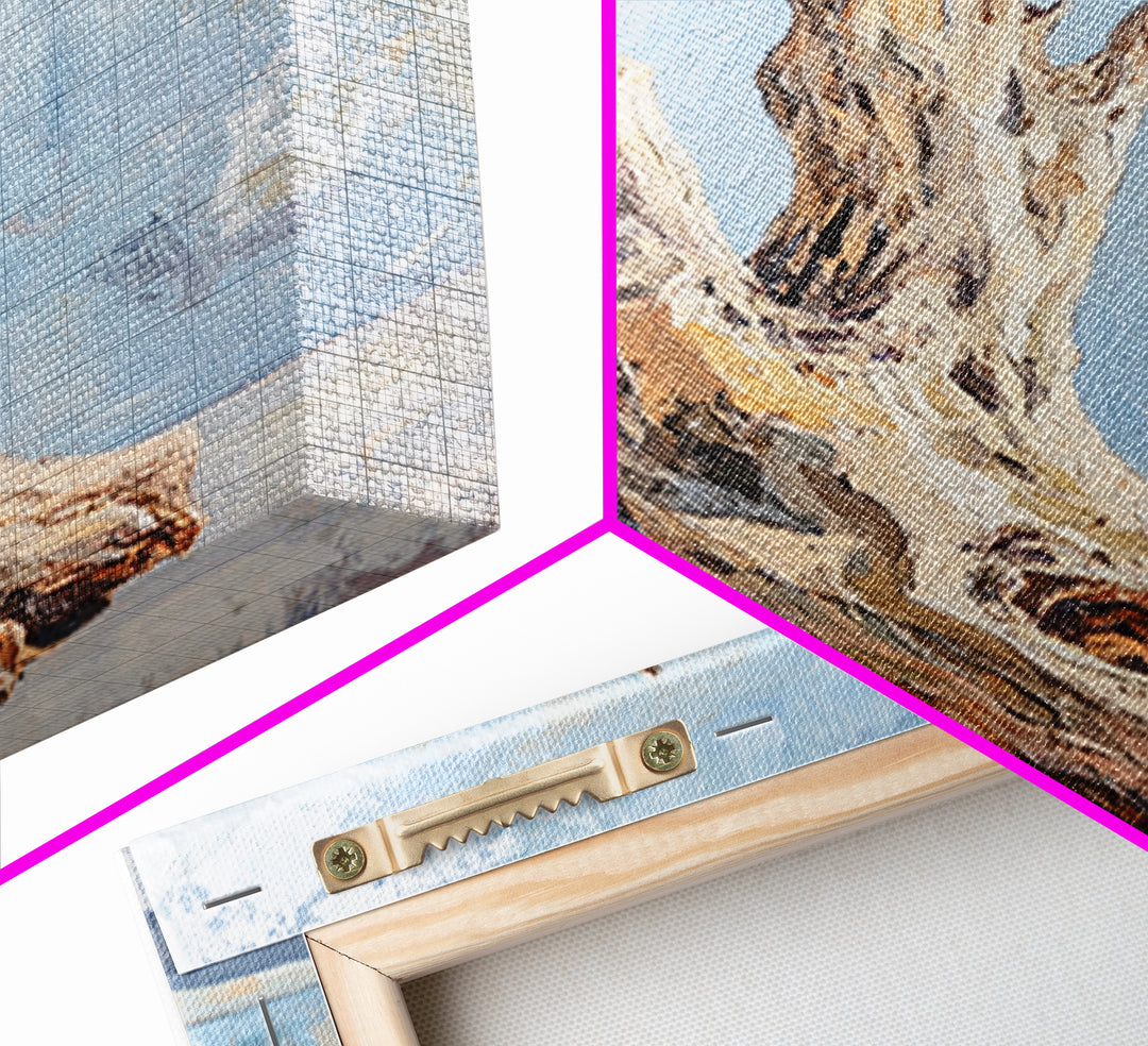 Sculptural Driftwood Still Life Canvas Print, Coastal Wall Art, Organic Modern Decor, Rustic Nature Art, Beach House Gift