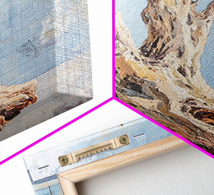 Sculptural Driftwood Still Life Canvas Print, Coastal Wall Art, Organic Modern Decor, Rustic Nature Art, Beach House Gift