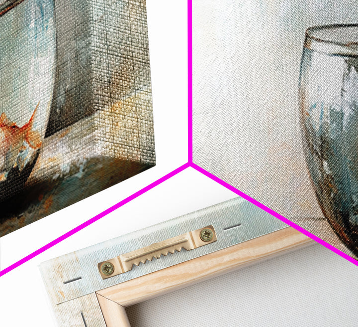 Goldfish In Glass Bowl Wall Art, Minimalist Ocean Decor, Animal Art Print, Coastal Bathroom Canvas Print, Gift For Fish Lovers