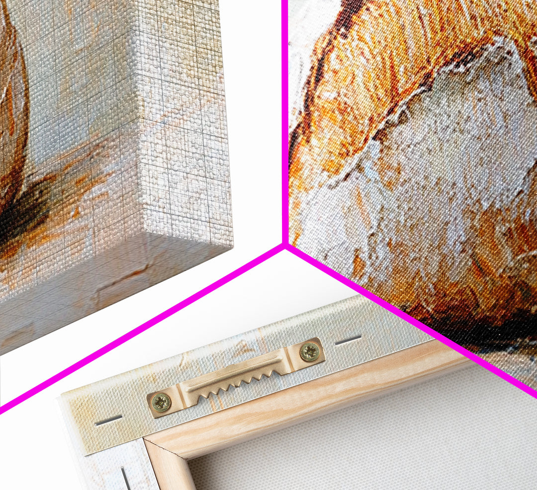 Crusty Artisan Bread Loaf Still Life Canvas Print, Rustic Kitchen Wall Art, Bakery Decor, Food Lover Gift, Farmhouse Decor