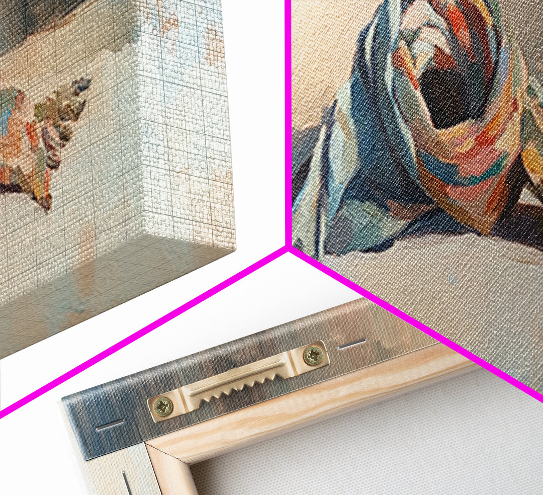 Soft Folded Scarf Still Life Canvas Print, Feminine Wall Art, Neutral Home Decor, Bedroom Decor, Gift For Her, Modern Art